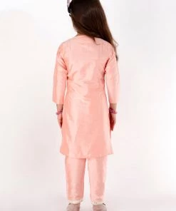 Vastramay Pink Color Viscose Kurta Pyjama Siblings Set