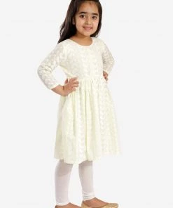 Vastramay Yellow Pure Cotton Chikankari Siblings Set