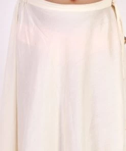 Vastramay Girl's Viscose Crop Top Skirt And Drape Dupatta Set