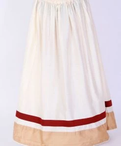 VASTRAMAY Girl's Maroon & White Pavda Pattu Lehenga Choli Set Girls