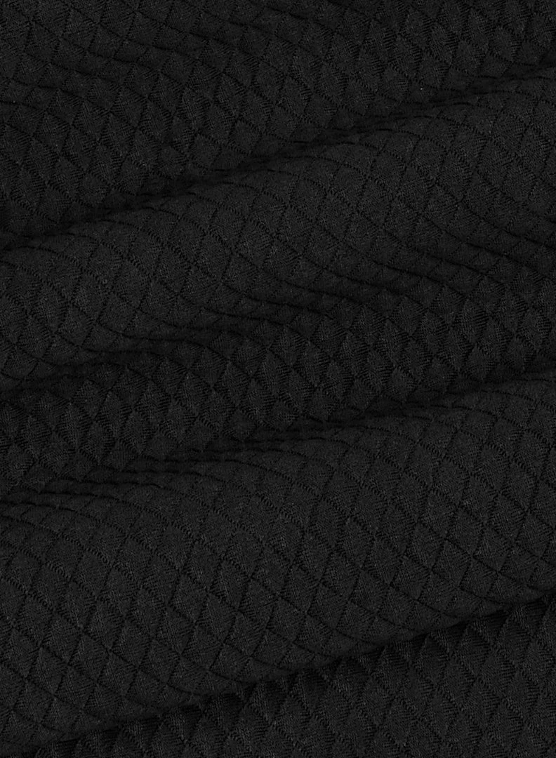 Vastramay Checks Black Quilted Fabric 5 Vastramay Checks Black Quilted Fabric