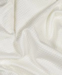Vastramay Checks White Quilted Fabric
