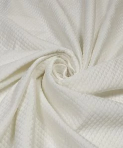 Vastramay Checks White Quilted Fabric