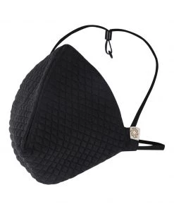 Vastramay Unisex 3-Ply Quilted Reusable Anti-Pollution, Comfortable Masks In Black - Pack Of 1 Rakhi