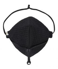 Vastramay Unisex 3-Ply Quilted Reusable Anti-Pollution, Comfortable Masks In Black - Pack Of 1 Rakhi