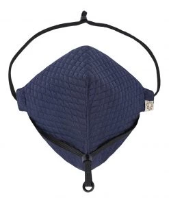 Vastramay Unisex 3-Ply Quilted Reusable Anti-Pollution, Comfortable Masks In Navy Blue - Pack Of 1 Rakhi