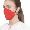 Vastramay Rakhi Unisex 3-Ply Quilted Reusable Anti-Pollution, Comfortable Masks In Red - Pack Of 1