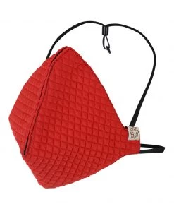Vastramay Rakhi Unisex 3-Ply Quilted Reusable Anti-Pollution, Comfortable Masks In Red - Pack Of 1