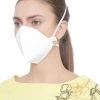 Vastramay Unisex 3-Ply Quilted Reusable Anti-Pollution, Comfortable Masks In White - Pack Of 1