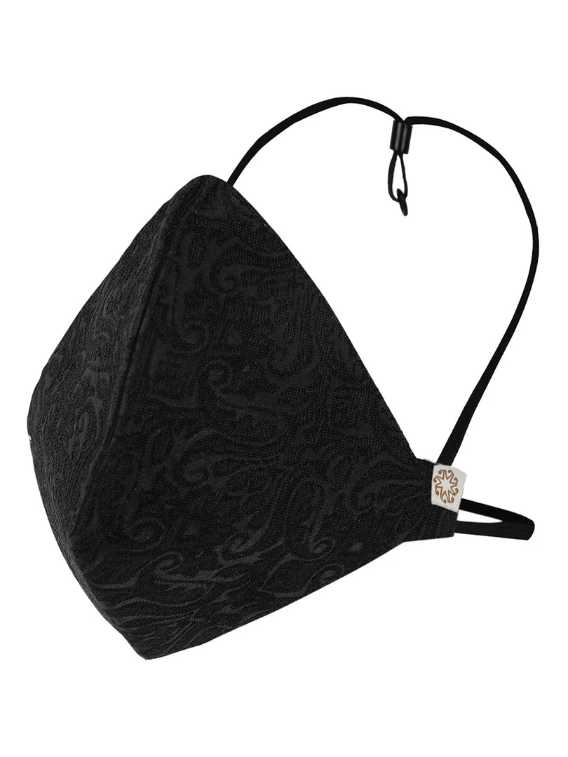 Vastramay Unisex 3-Ply Imported Self Design Reusable Anti-Pollution, Comfortable Masks In Black - Pack Of 1 7 Vastramay Unisex 3-Ply Imported Self Design Reusable Anti-Pollution, Comfortable Masks In Black - Pack Of 1