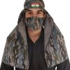 Vastramay Unisex 2-Ply Camouflage Reusable, Ear Loop Cotton Narendra Modi Style Mask And Scarf Combo