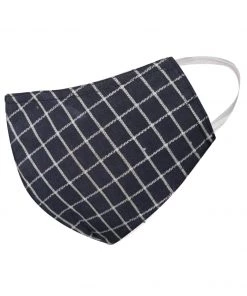 Vastramay Unisex 3 -Ply Woven Design Reusable Anti-Pollution Comfortable Half Face, Ear Loop Cotton Wellness Mask