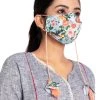Vastramay Floral Printed Reusable Anti-Pollution, Cotton Dori Ear Loop And Choti Plus Tassels Style Wellness Mask In Green With A Natural Fibre Potli Bag - Pack Of 1 1 Vastramay Floral Printed Reusable Anti-Pollution, Cotton Dori Ear Loop And Choti Plus Tassels Style Wellness Mask In Green With A Natural Fibre Potli Bag - Pack Of 1