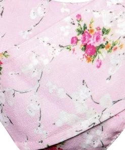 Rakhi Vastramay Floral Printed Reusable Anti-Pollution, Cotton Dori Ear Loop And Choti Plus Tassels Style Wellness Mask In Pink With A Natural Fibre Potli Bag - Pack Of 1