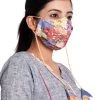 Vastramay Floral Printed Reusable Anti-Pollution, Cotton Dori Ear Loop And Choti Plus Tassels Style Wellness Mask In Blue With A Natural Fibre Potli Bag - Pack Of 1 Rakhi