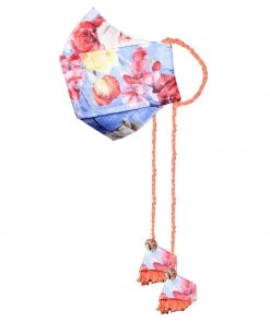 Vastramay Floral Printed Reusable Anti-Pollution, Cotton Dori Ear Loop And Choti Plus Tassels Style Wellness Mask In Blue With A Natural Fibre Potli Bag - Pack Of 1 Rakhi 12 Vastramay Floral Printed Reusable Anti-Pollution, Cotton Dori Ear Loop And Choti Plus Tassels Style Wellness Mask In Blue With A Natural Fibre Potli Bag - Pack Of 1 Rakhi