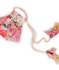 Vastramay Floral Printed Reusable Anti-Pollution, Cotton Dori Ear Loop And Choti Plus Tassels Style Wellness Mask In Pink With A Natural Fibre Potli Bag - Pack Of 1 14 Vastramay Floral Printed Reusable Anti-Pollution, Cotton Dori Ear Loop And Choti Plus Tassels Style Wellness Mask In Pink With A Natural Fibre Potli Bag - Pack Of 1