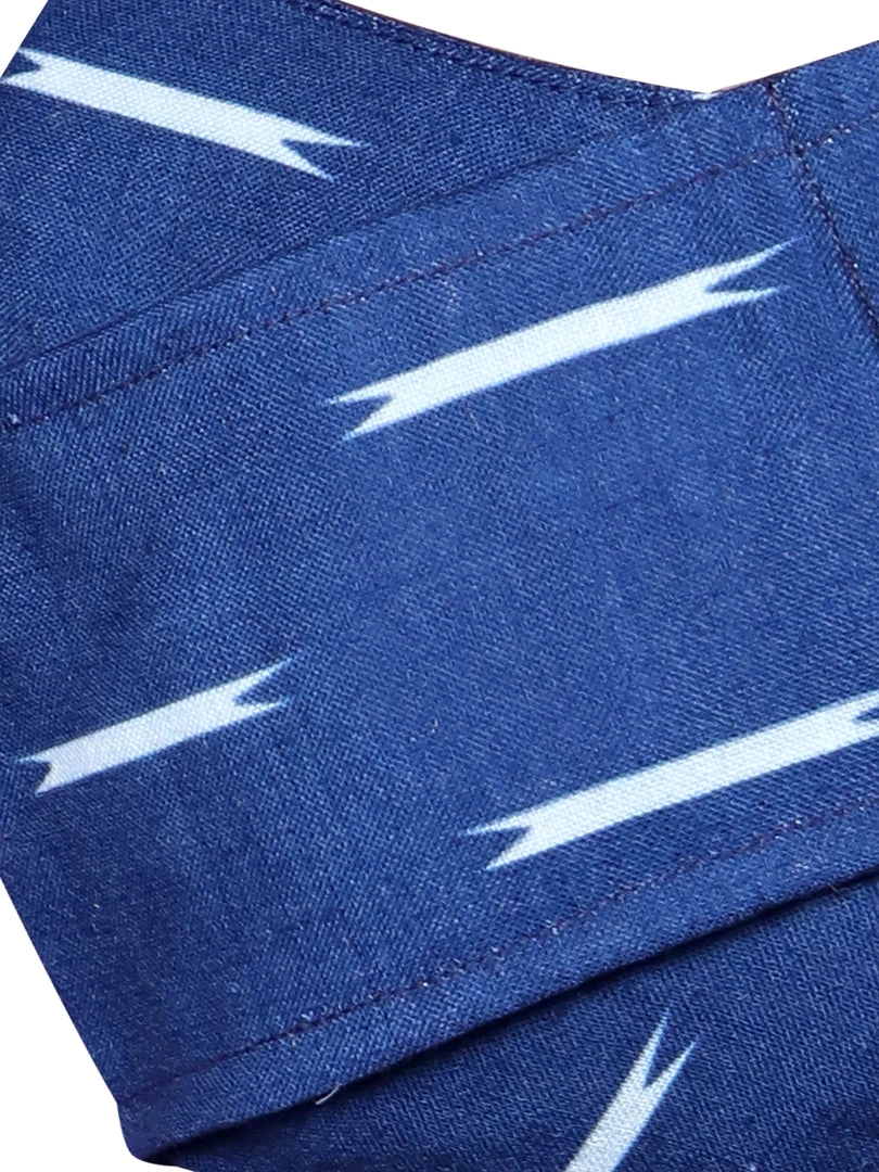 Vastramay Ikkat Printed Reusable Anti-Pollution, Cotton Dori Ear Loop And Choti Plus Tassels Style Wellness Mask In Blue With A Natural Fibre Potli Bag - Pack Of 1 6 Vastramay Ikkat Printed Reusable Anti-Pollution, Cotton Dori Ear Loop And Choti Plus Tassels Style Wellness Mask In Blue With A Natural Fibre Potli Bag - Pack Of 1