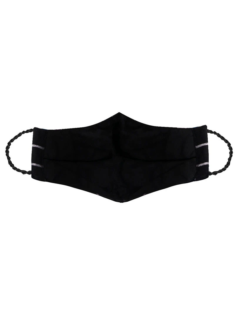 Vastramay Checkered Reusable Anti-Pollution, Cotton Dori Ear Loop And Choti Plus Tassels Style Wellness Mask In Black With A Natural Fibre Potli Bag - Pack Of 1 8 Vastramay Checkered Reusable Anti-Pollution, Cotton Dori Ear Loop And Choti Plus Tassels Style Wellness Mask In Black With A Natural Fibre Potli Bag - Pack Of 1