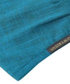 Rakhi Vastramay Unisex 3 -Ply Solid Reusable Anti-Pollution, Comfortable Large Coverage With Head Band Wellness Biker Masks In Turquoise Blue - Pack Of 1