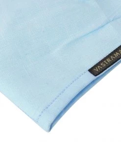 Rakhi Vastramay Unisex 3 -Ply Solid Reusable Anti-Pollution, Comfortable Large Coverage With Head Band Wellness Biker Masks In Light Blue - Pack Of 1