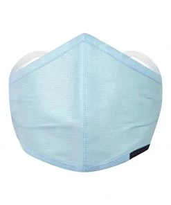 Rakhi Vastramay Unisex 3 -Ply Solid Reusable Anti-Pollution, Comfortable Large Coverage With Head Band Wellness Biker Masks In Light Blue - Pack Of 1