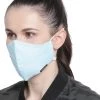 Rakhi Vastramay Unisex 3 -Ply Solid Reusable Anti-Pollution, Comfortable Large Coverage With Head Band Wellness Biker Masks In Light Blue - Pack Of 1