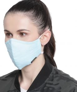 Rakhi Vastramay Unisex 3 -Ply Solid Reusable Anti-Pollution, Comfortable Large Coverage With Head Band Wellness Biker Masks In Light Blue - Pack Of 1