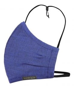 Rakhi Vastramay Unisex 3 -Ply Solid Reusable Anti-Pollution, Comfortable Large Coverage With Head Band Wellness Biker Masks In Blue - Pack Of 1