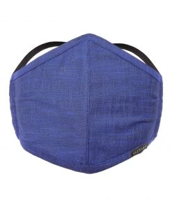 Rakhi Vastramay Unisex 3 -Ply Solid Reusable Anti-Pollution, Comfortable Large Coverage With Head Band Wellness Biker Masks In Blue - Pack Of 1