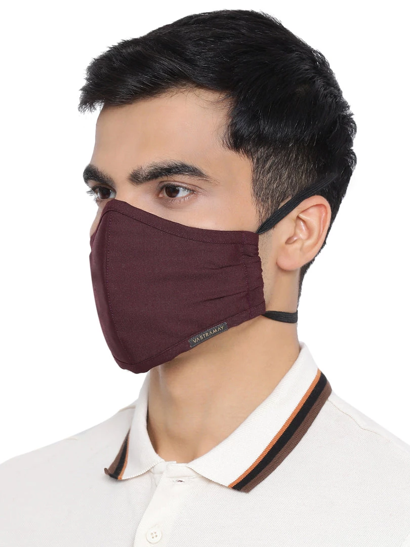 Vastramay Unisex 3 -Ply Solid Reusable Anti-Pollution, Comfortable Large Coverage With Head Band Wellness Biker Masks In Burgundy - Pack Of 1 Rakhi 4 Vastramay Unisex 3 -Ply Solid Reusable Anti-Pollution, Comfortable Large Coverage With Head Band Wellness Biker Masks In Burgundy - Pack Of 1 Rakhi