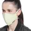 Vastramay Unisex 3 -Ply Solid Reusable Anti-Pollution, Comfortable Large Coverage With Head Band Wellness Biker Masks In Light Green - Pack Of 1