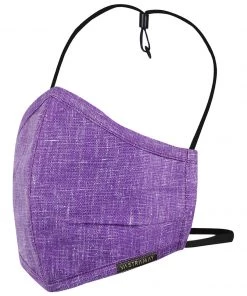 Rakhi Vastramay Unisex 3 -Ply Solid Reusable Anti-Pollution, Comfortable Large Coverage With Head Band Wellness Biker Masks In Purple - Pack Of 1