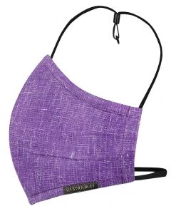 Rakhi Vastramay Unisex 3 -Ply Solid Reusable Anti-Pollution, Comfortable Large Coverage With Head Band Wellness Biker Masks In Purple - Pack Of 1