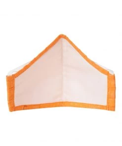 Vastramay Unisex 3 -Ply Solid Reusable Anti-Pollution, Comfortable Large Coverage With Head Band Wellness Biker Masks In Orange - Pack Of 1 Rakhi