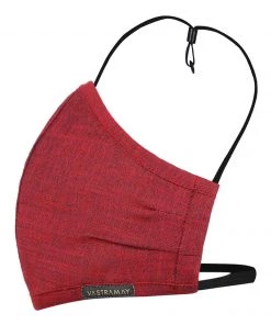 Rakhi Vastramay Unisex 3 -Ply Solid Reusable Anti-Pollution, Comfortable Large Coverage With Head Band Wellness Biker Masks In Red - Pack Of 1