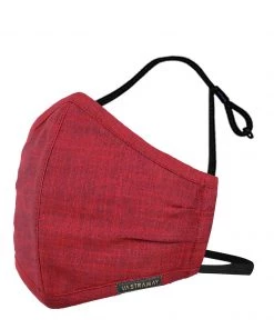 Rakhi Vastramay Unisex 3 -Ply Solid Reusable Anti-Pollution, Comfortable Large Coverage With Head Band Wellness Biker Masks In Red - Pack Of 1