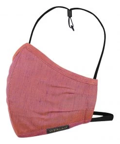 Rakhi Vastramay Unisex 3 -Ply Solid Reusable Anti-Pollution, Comfortable Large Coverage With Head Band Wellness Biker Masks In Pink - Pack Of 1