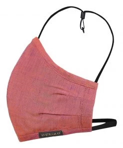 Rakhi Vastramay Unisex 3 -Ply Solid Reusable Anti-Pollution, Comfortable Large Coverage With Head Band Wellness Biker Masks In Pink - Pack Of 1