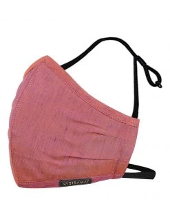 Rakhi Vastramay Unisex 3 -Ply Solid Reusable Anti-Pollution, Comfortable Large Coverage With Head Band Wellness Biker Masks In Pink - Pack Of 1