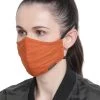 Rakhi Vastramay Unisex 3 -Ply Solid Reusable Anti-Pollution, Comfortable Large Coverage With Head Band Wellness Biker Masks In Orange - Pack Of 1