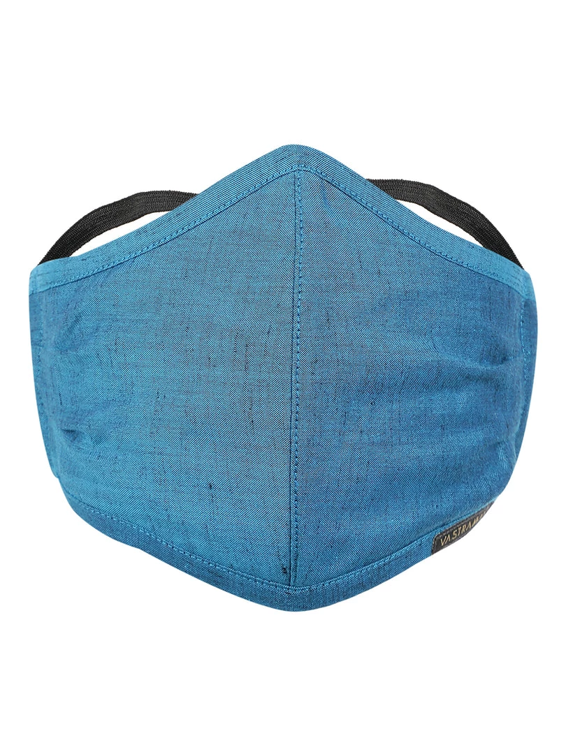 Vastramay Unisex 3 -Ply Solid Reusable Anti-Pollution, Comfortable Large Coverage With Head Band Wellness Biker Masks In Blue - Pack Of 1 9 Vastramay Unisex 3 -Ply Solid Reusable Anti-Pollution, Comfortable Large Coverage With Head Band Wellness Biker Masks In Blue - Pack Of 1