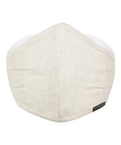 Vastramay Unisex 3 -Ply Solid Reusable Anti-Pollution, Comfortable Large Coverage With Head Band Wellness Biker Masks In Off White - Pack Of 1