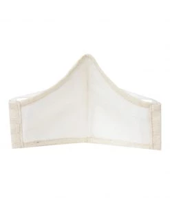 Vastramay Unisex 3 -Ply Solid Reusable Anti-Pollution, Comfortable Large Coverage With Head Band Wellness Biker Masks In Off White - Pack Of 1