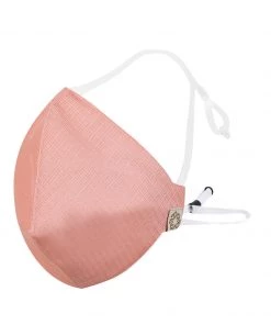 Vastramay Unisex 3 -Ply Self Design Reusable Anti-Pollution, Comfortable Large Coverage With Head Band Wellness Masks In Pink - Pack Of 1 Rakhi