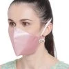 Rakhi Vastramay Unisex 3 -Ply Solid Reusable Anti-Pollution, Comfortable Large Coverage With Head Band Wellness Masks In Pink - Pack Of 1