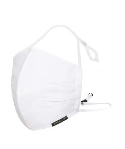 Rakhi Vastramay Unisex 3 -Ply Solid Reusable Anti-Pollution, Comfortable Large Coverage With Head Band Wellness Biker Masks In White - Pack Of 1