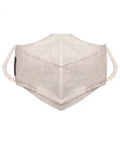 Vastramay Unisex 2-Ply Solid Reusable Free Size Comfortable, Ear Loop Wellness Masks In Off White - Pack Of 1