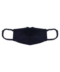 Vastramay Unisex 2-Ply Solid Reusable Free Size Comfortable, Ear Loop Wellness Masks In Navy Blue - Pack Of 1