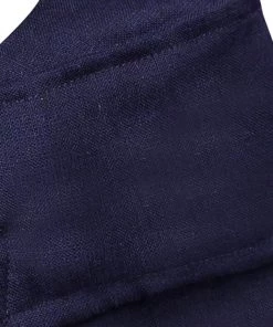 Vastramay Unisex 2-Ply Solid Reusable Free Size Comfortable, Ear Loop Wellness Masks In Navy Blue - Pack Of 1